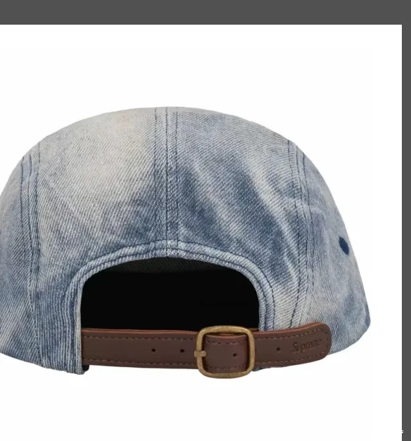 Pattern Chino Washed Washed Cowboy Leather Serpentine Baseball Button Hat Blue 24SS 1005